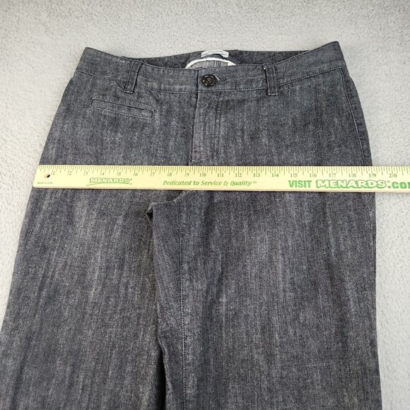 DOCKERS Pants Women's 8 Flare Cotton Twill Ideal Fit Casual Gray Metro Mid Rise - Picture 4 of 8